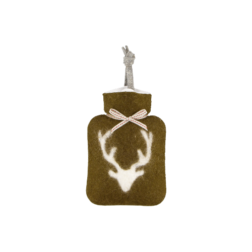 Mini Hot Water Bottle | Green Deer