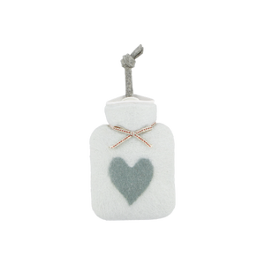 Mini Hot Water Bottle | Blue Heart