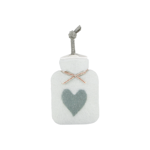 Mini Hot Water Bottle | Blue Heart