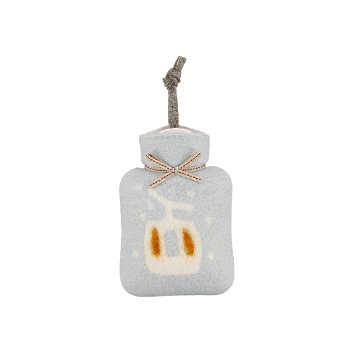 Mini Hot Water Bottle | Blue Ski