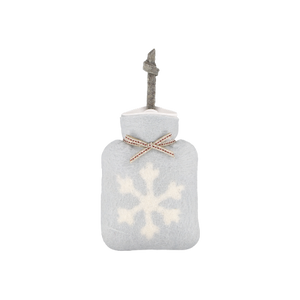 Mini Hot Water Bottle | Blue Snowflake