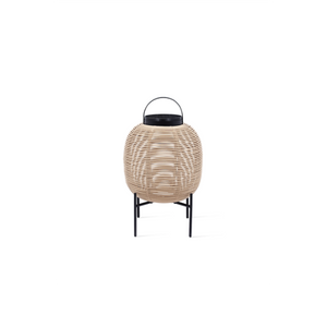 Tika Lantern Naturel Steel Base | Small