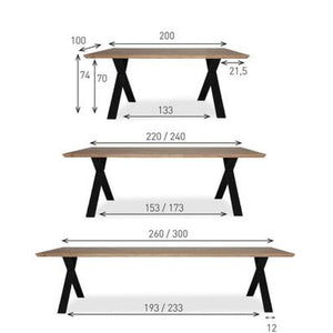 Albert X Frame Dining Table -I’m not perfect