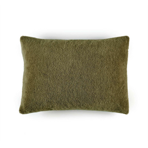 Wool Plush Kaki Cushion